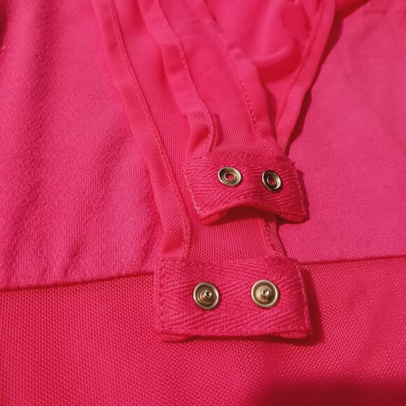 NEW Naked Wardrobe‎ Mesh It Up Longsleeve Thong Bodysuit in Bright Pink, Large - Picture 5 of 12